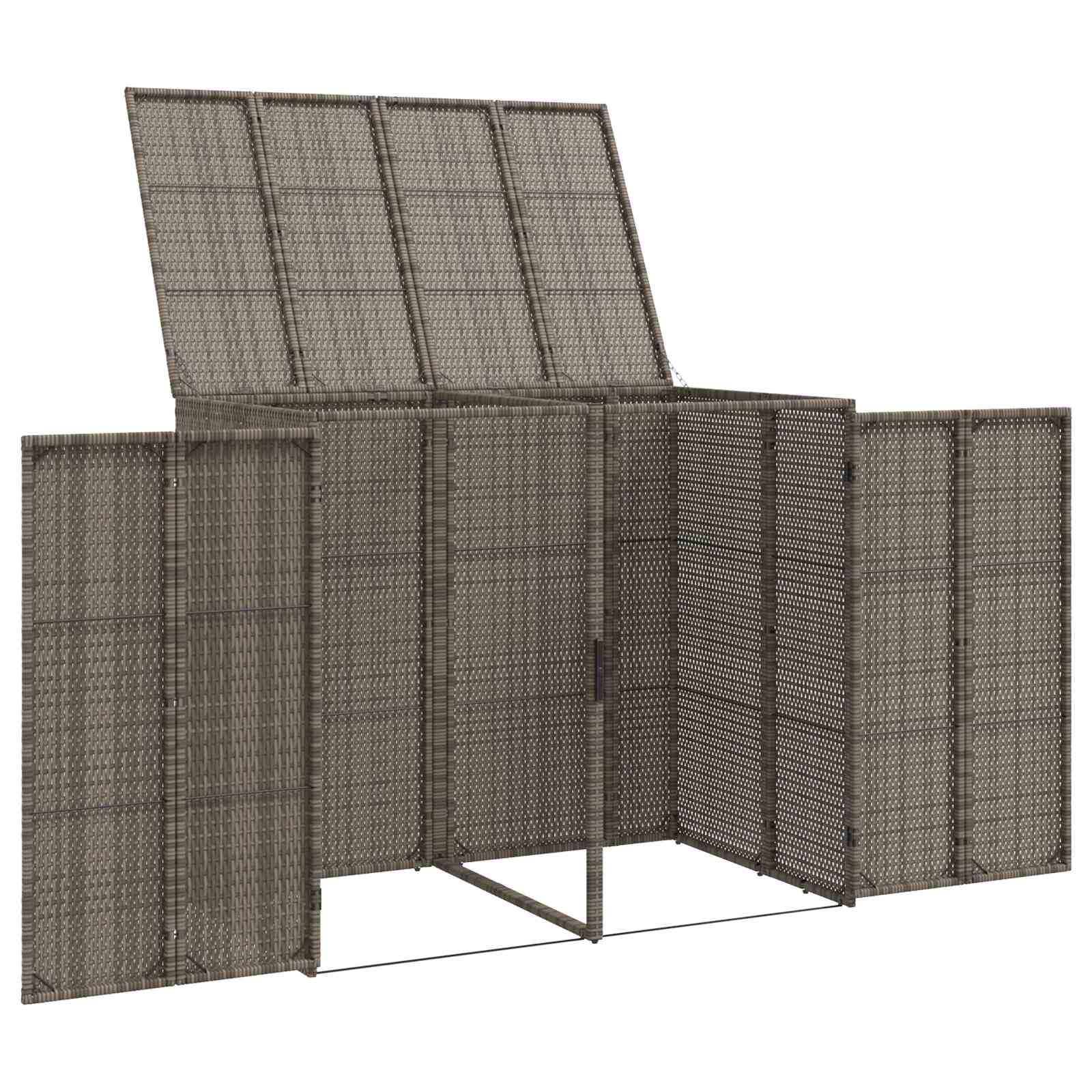 Cutie pentru gunoi 2 pcs Gri 65 x 80 x 115 cm Polietilenă GartenMobel Dekor