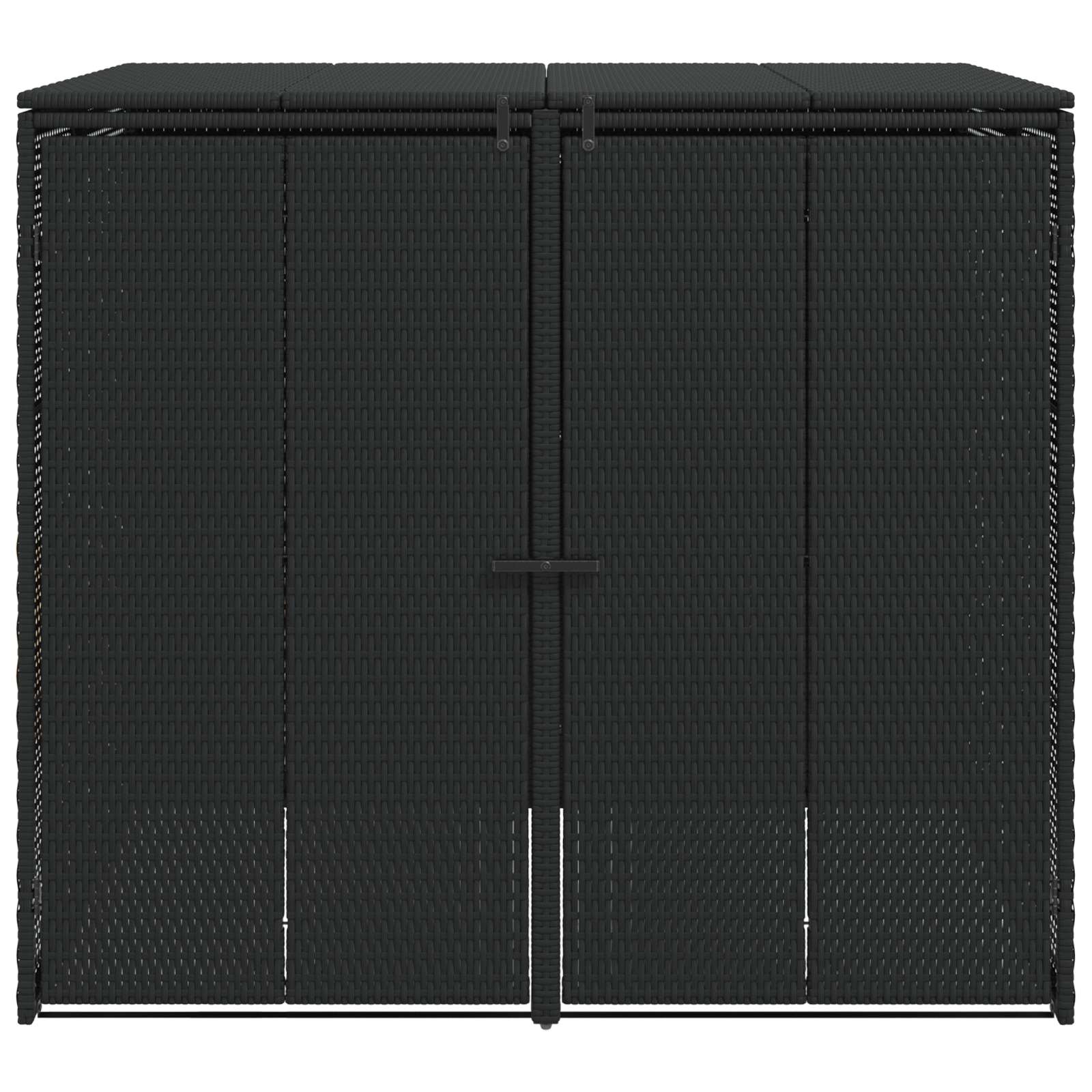 Cutie pentru gunoi 2 pcs Negru 65 x 80 x 115 cm Polietilenă GartenMobel Dekor