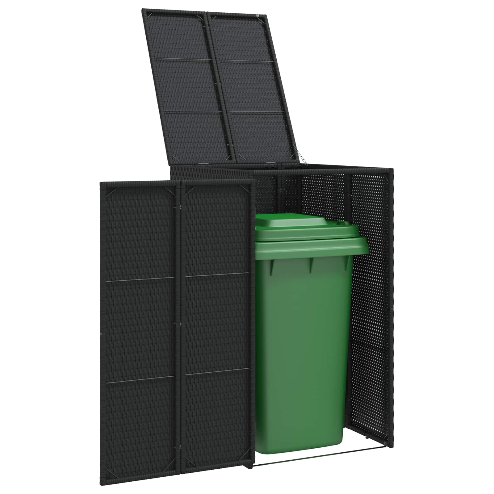 Cutie pentru gunoi Negru 65 x 80 x 115 cm Polietilenă GartenMobel Dekor