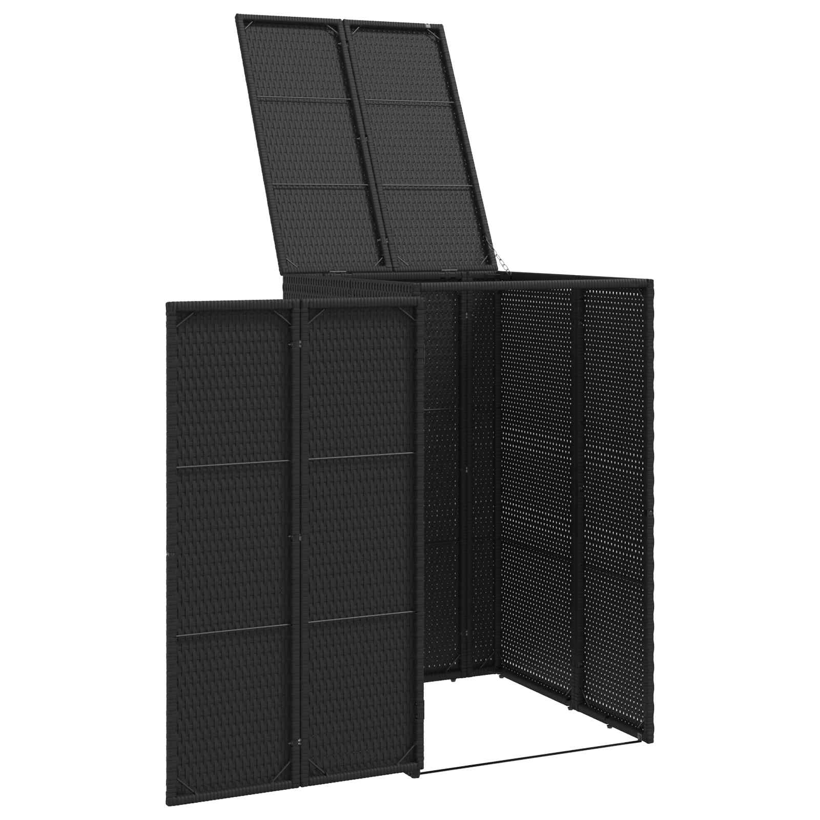 Cutie pentru gunoi Negru 65 x 80 x 115 cm Polietilenă GartenMobel Dekor