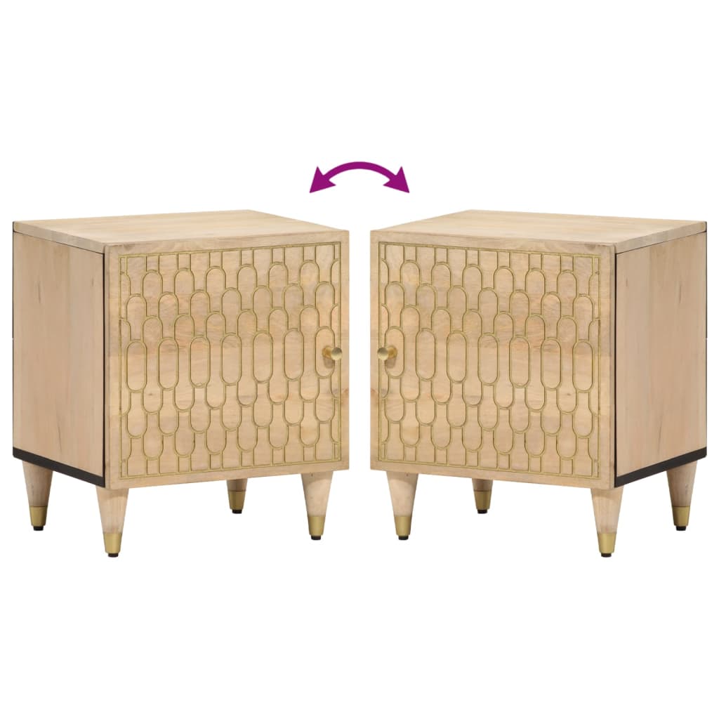 Noptiere, 2 buc., 40x33x46 cm, lemn masiv de acacia GartenMobel Dekor