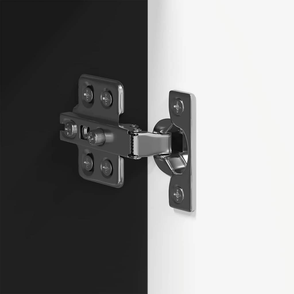 Set dulap baie TULUM Negru 37 x 31,5 x 203 cm Lemn compozit GartenMobel Dekor