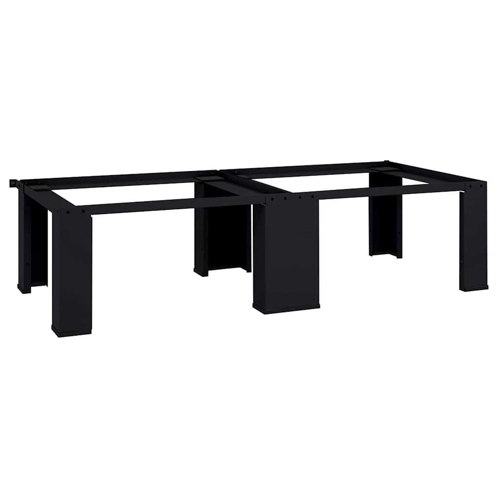 Suport pentru mașina de spălat 2 pcs Negru 64 x 55 x 32.5 cm GartenMobel Dekor