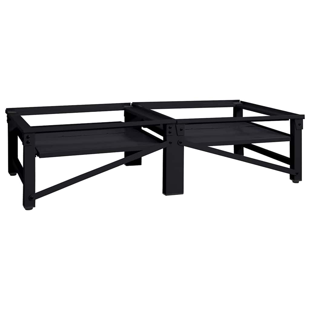 Suport pentru mașina de spălat 2 pcs Negru 64 x 55 x 32.5 cm GartenMobel Dekor