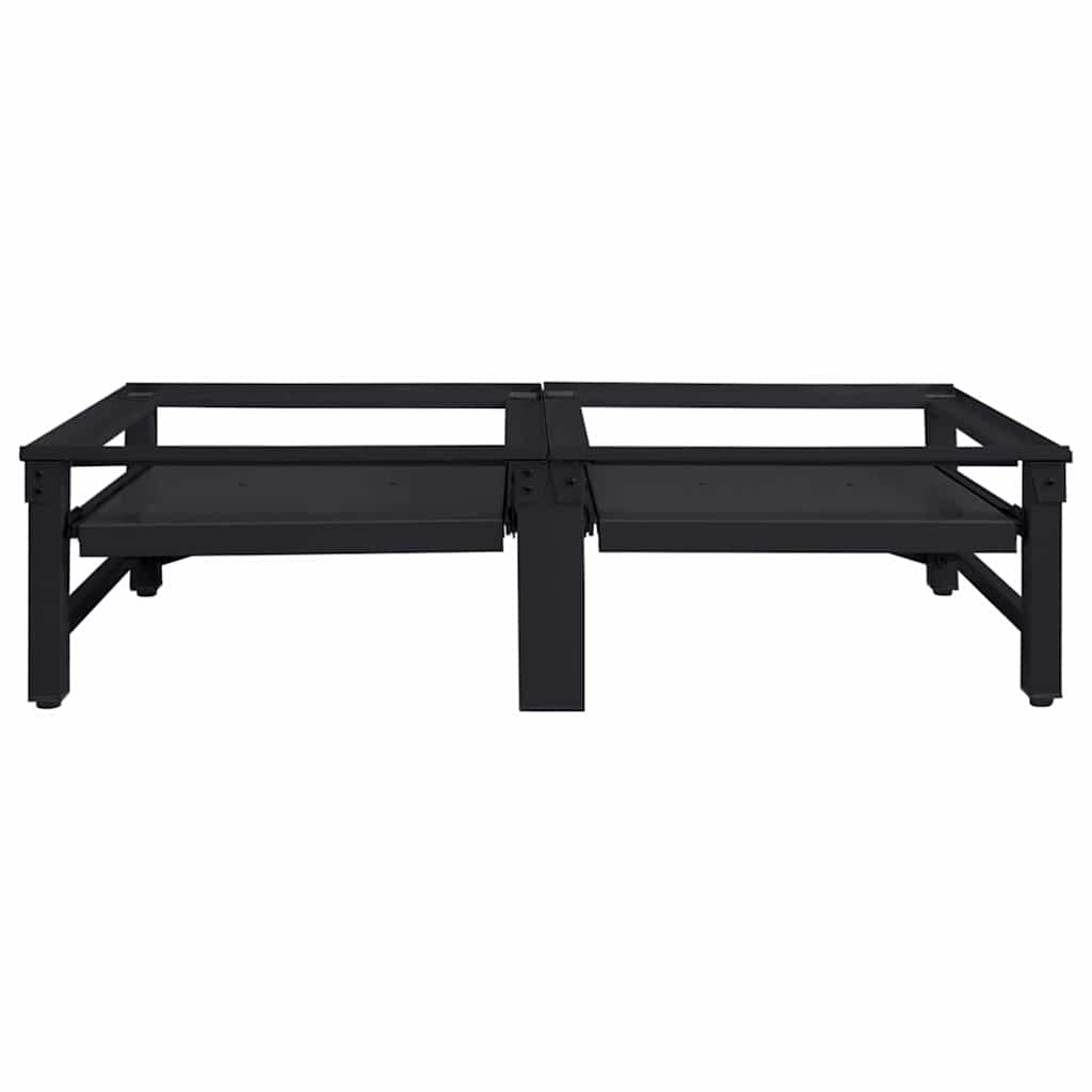 Suport pentru mașina de spălat 2 pcs Negru 64 x 55 x 32.5 cm GartenMobel Dekor