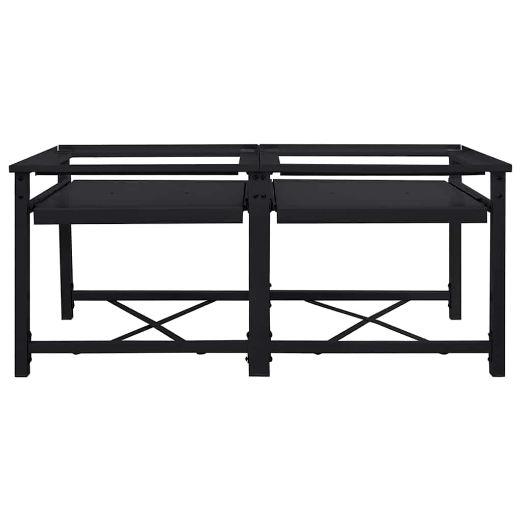 Suport pentru mașina de spălat 2 pcs Negru 64 x 55 x 32.5 cm GartenMobel Dekor
