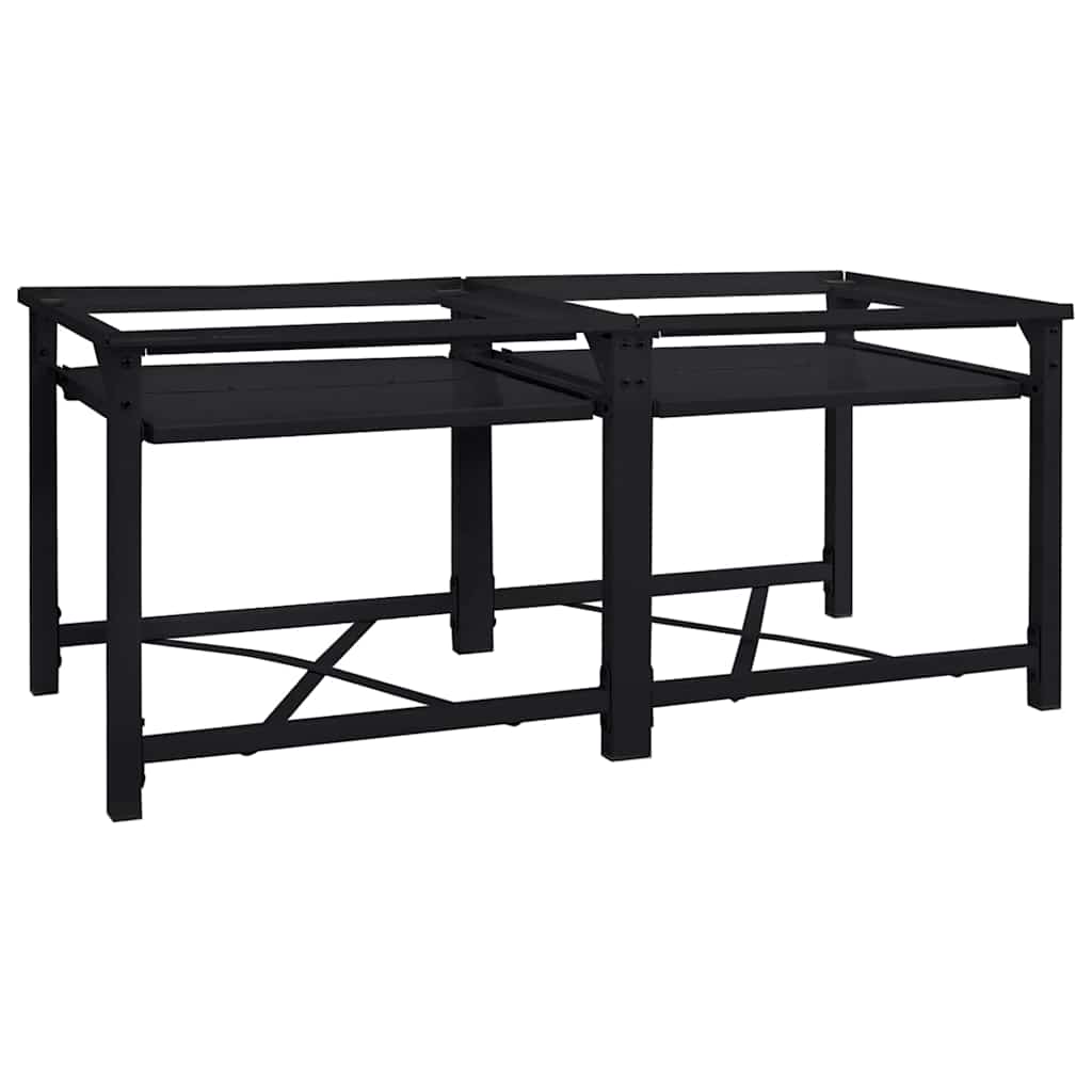 Suport pentru mașina de spălat 2 pcs Negru 64 x 55 x 32.5 cm GartenMobel Dekor