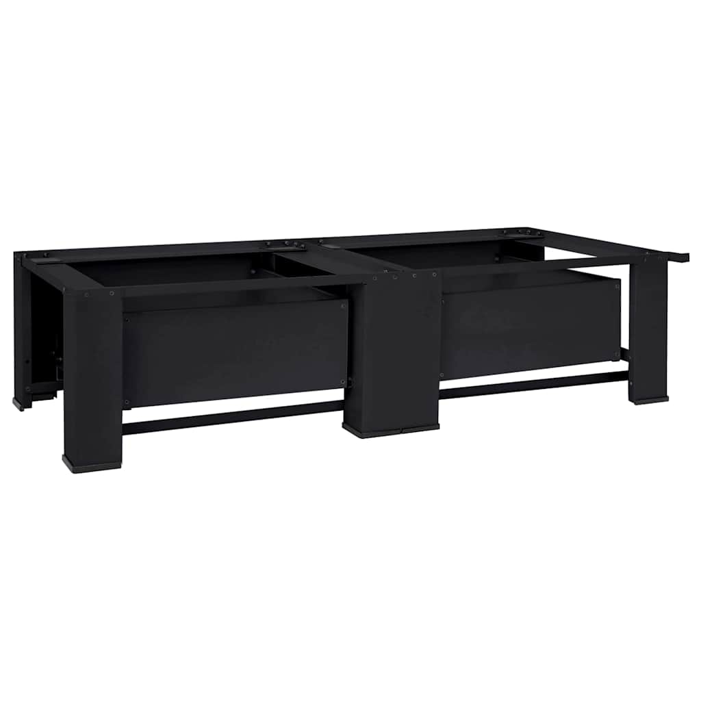 Suport pentru mașina de spălat 2 pcs Negru 64 x 55 x 32.5 cm GartenMobel Dekor