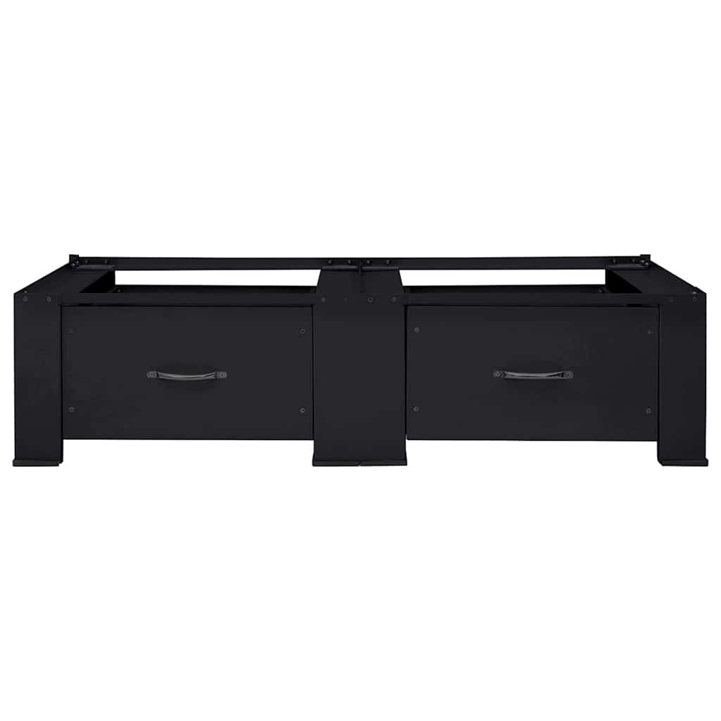 Suport pentru mașina de spălat 2 pcs Negru 64 x 55 x 32.5 cm GartenMobel Dekor