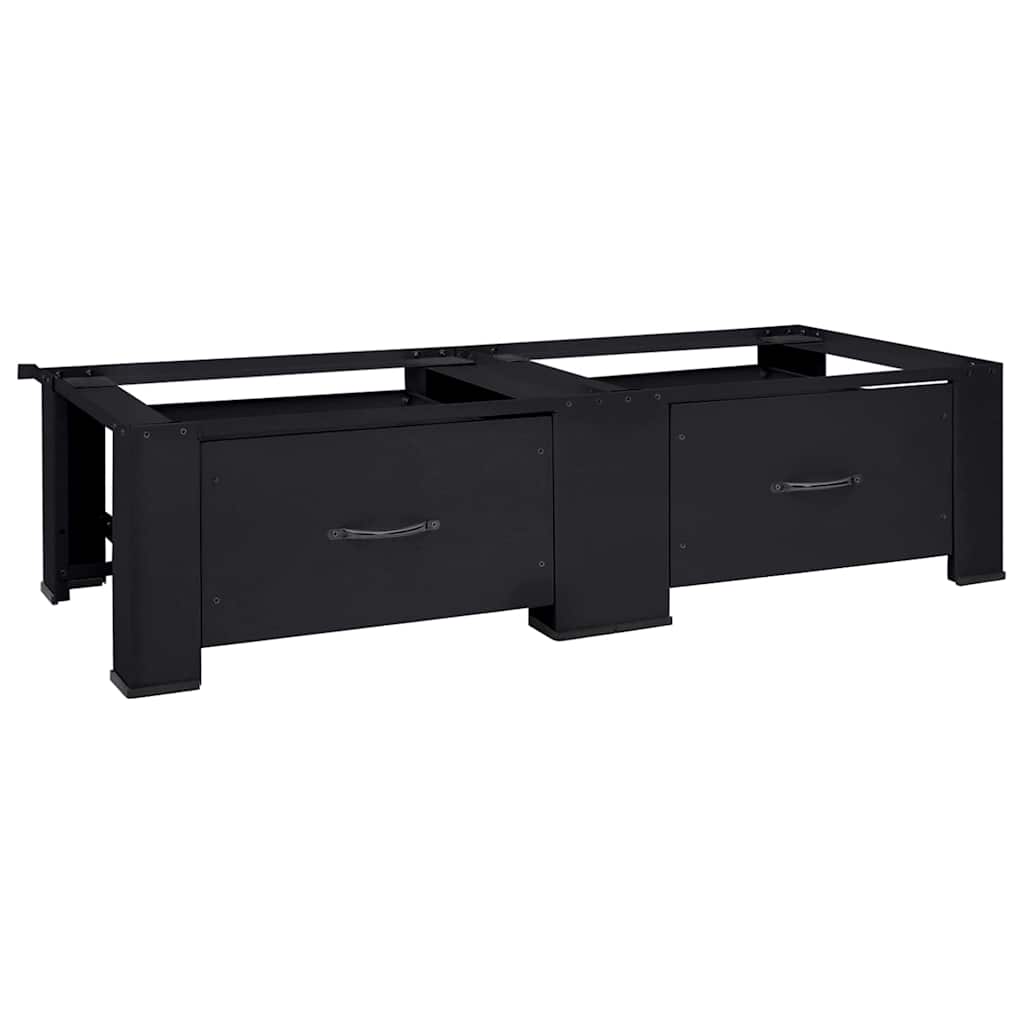Suport pentru mașina de spălat 2 pcs Negru 64 x 55 x 32.5 cm GartenMobel Dekor