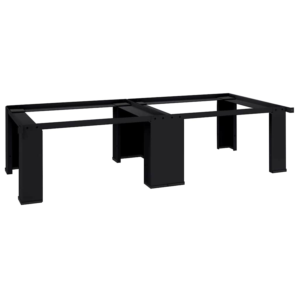 Suport pentru mașina de spălat 2 pcs Negru 64 x 55 x 32.5 cm GartenMobel Dekor