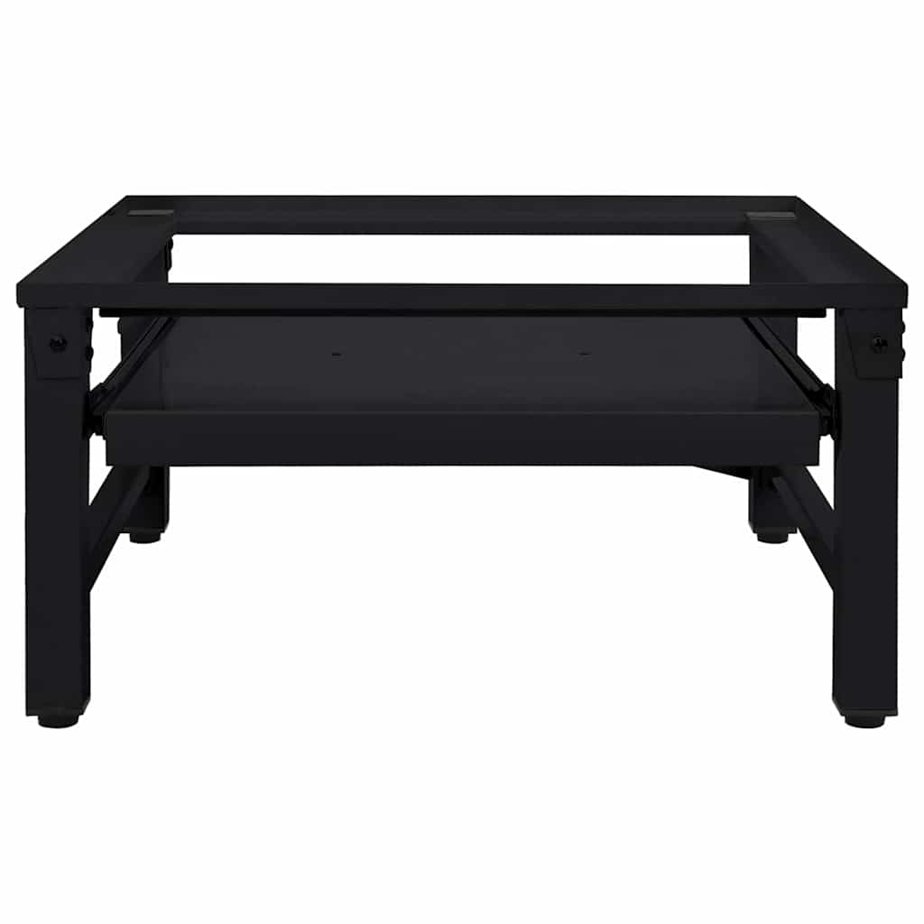 Suport pentru mașina de spălat Negru 64 x 55 x 32.5 cm Oțel GartenMobel Dekor