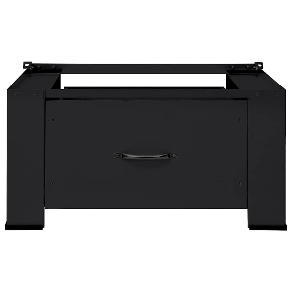 Suport pentru mașina de spălat Negru 64 x 55 x 32.5 cm Oțel GartenMobel Dekor