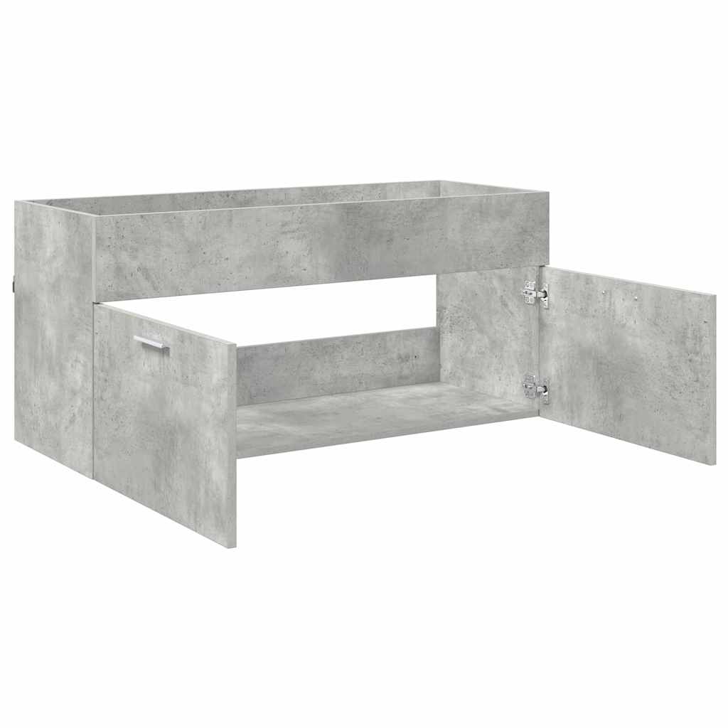 Dulap de chiuvetă Pe perete Gri din beton 38,5 x 100 x 46 cm GartenMobel Dekor