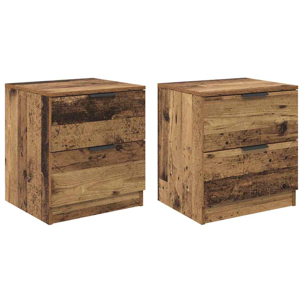 Dulap de noapte 2 pcs Lemn vechi 45 x 39 x 50 cm Lemn compozit GartenMobel Dekor