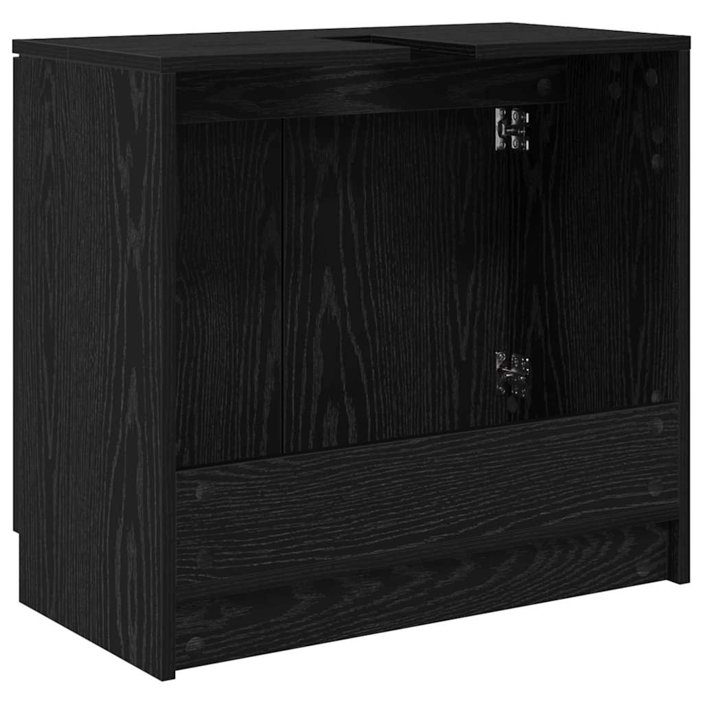 Dulap de Baie Stejar Negru 64,5 x 33,5 x 59 cm Lemn compozit GartenMobel Dekor