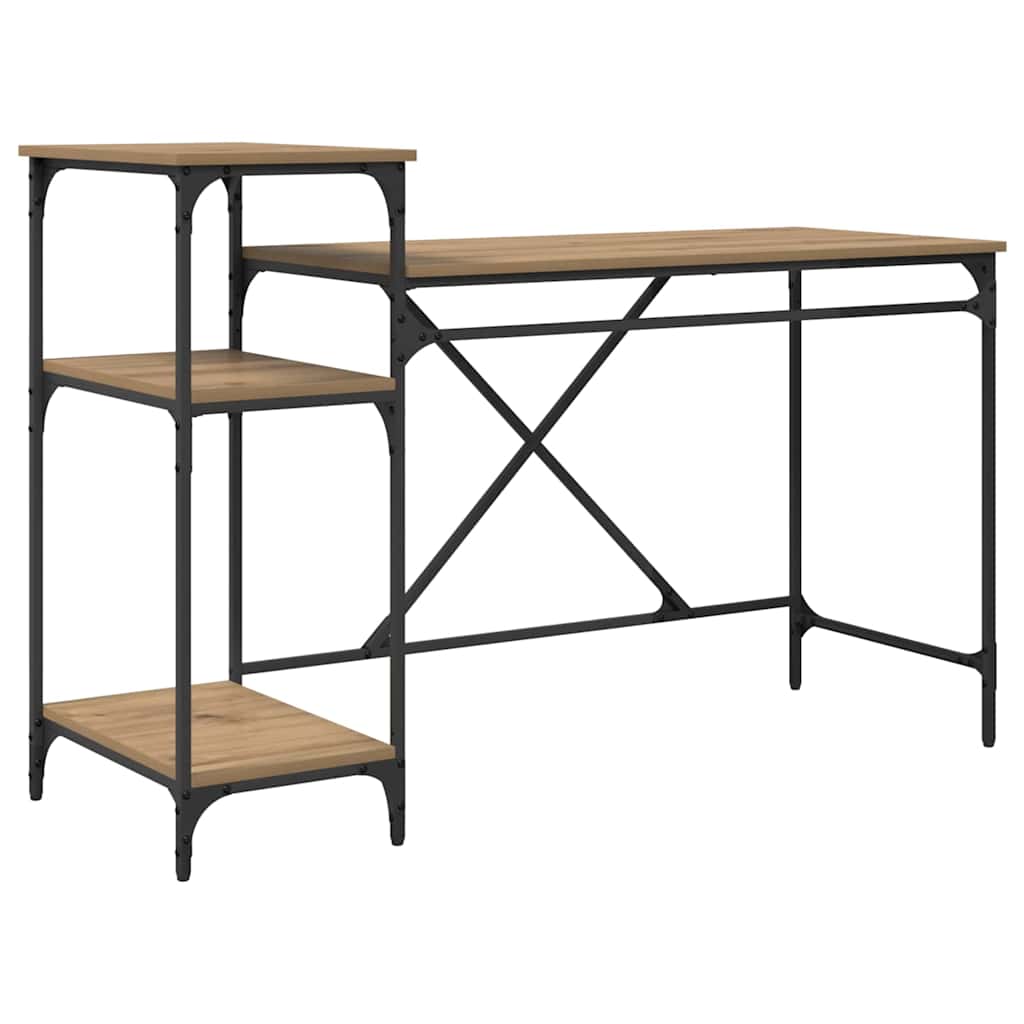 Birou Stejar Artizanal 135 x 50 x 90 cm Lemn compozit GartenMobel Dekor