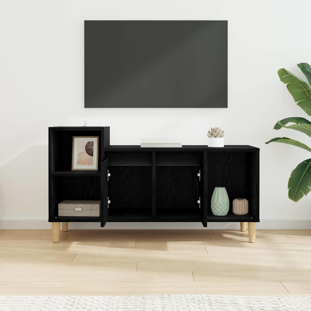 Cabinet TV Stejar Negru 100 x 35 x 55 cm Lemn compozit GartenMobel Dekor