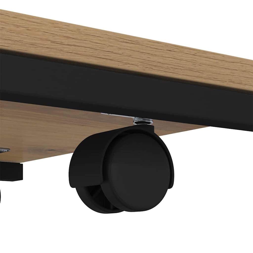 Masă laterală Stejar Artizanal 50 x 35 x 55.5 cm Lemn compozit GartenMobel Dekor