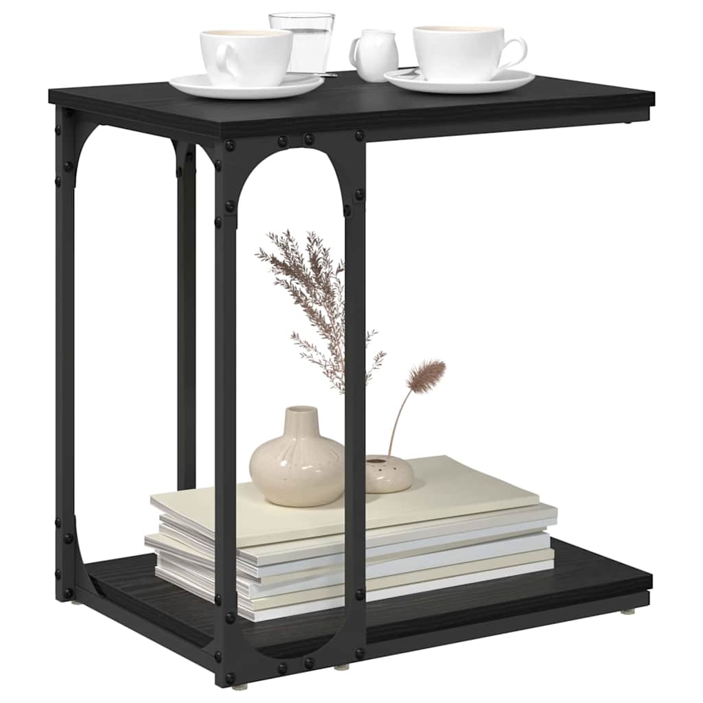 Masă laterală Stejar Negru 50 x 35 x 52 cm Lemn compozit GartenMobel Dekor
