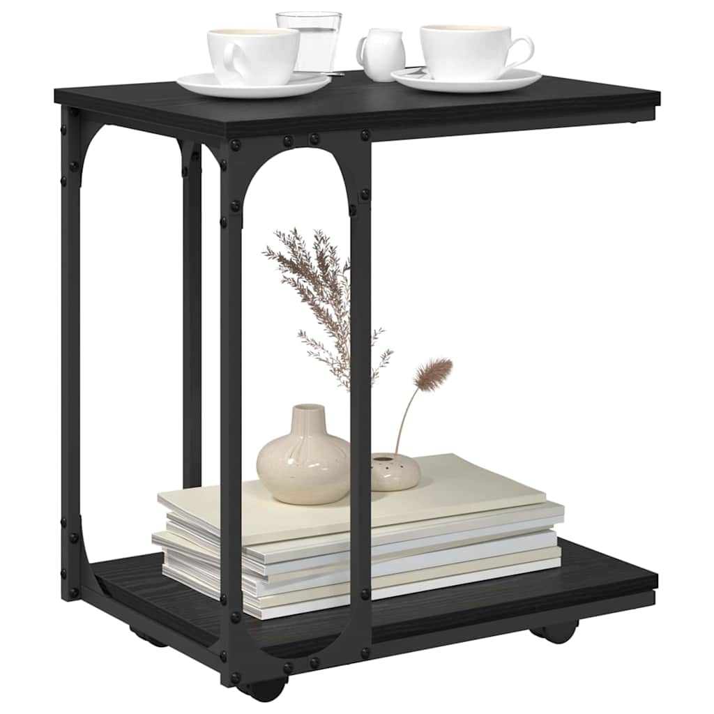 Masă laterală Stejar Negru 50 x 35 x 55.5 cm Lemn compozit GartenMobel Dekor