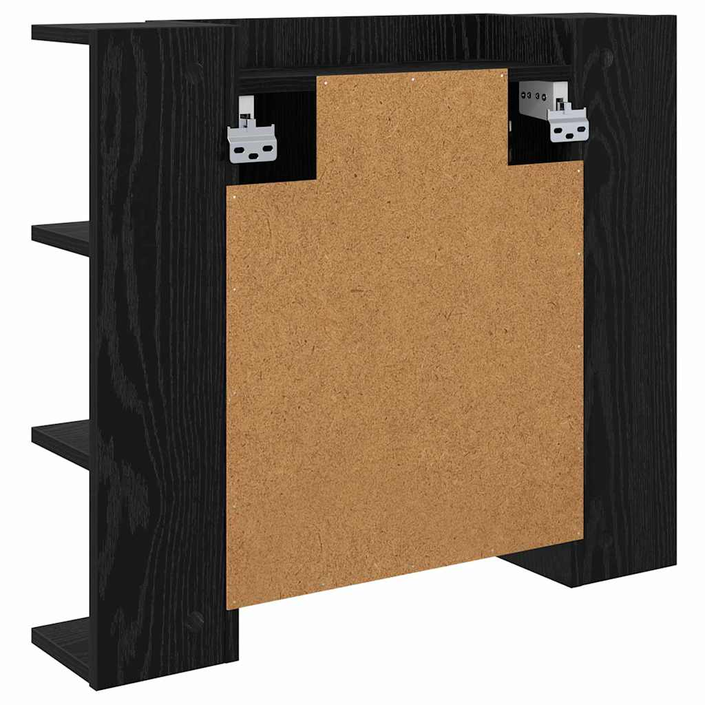 Dulap cu oglindă Stejar Negru 70 x 16,5 x 60 cm Lemn compozit GartenMobel Dekor