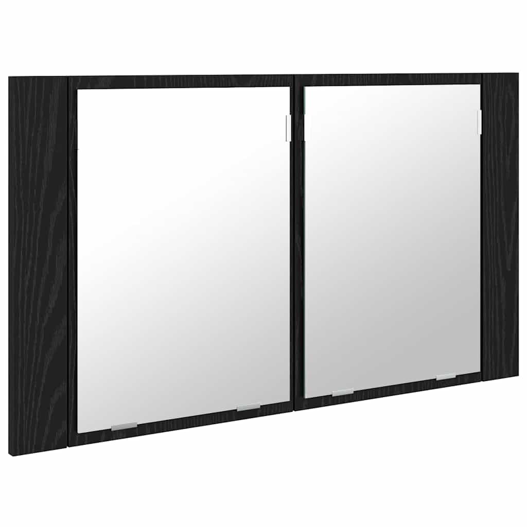 Dulap cu oglindă pentru baie Stejar Negru 80 x 12 x 45 cm GartenMobel Dekor