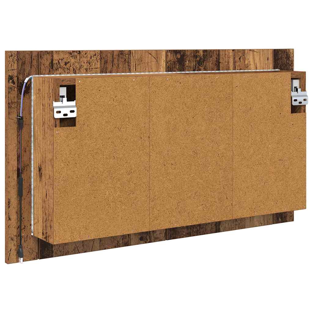 Dulap cu oglindă pentru baie cu raft Lemn Vechi 80 x 12 x 45 cm GartenMobel Dekor