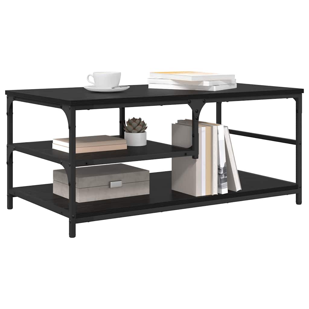 Masă de cafea Stejar Negru 90 x 49 x 40 cm Lemn compozit GartenMobel Dekor