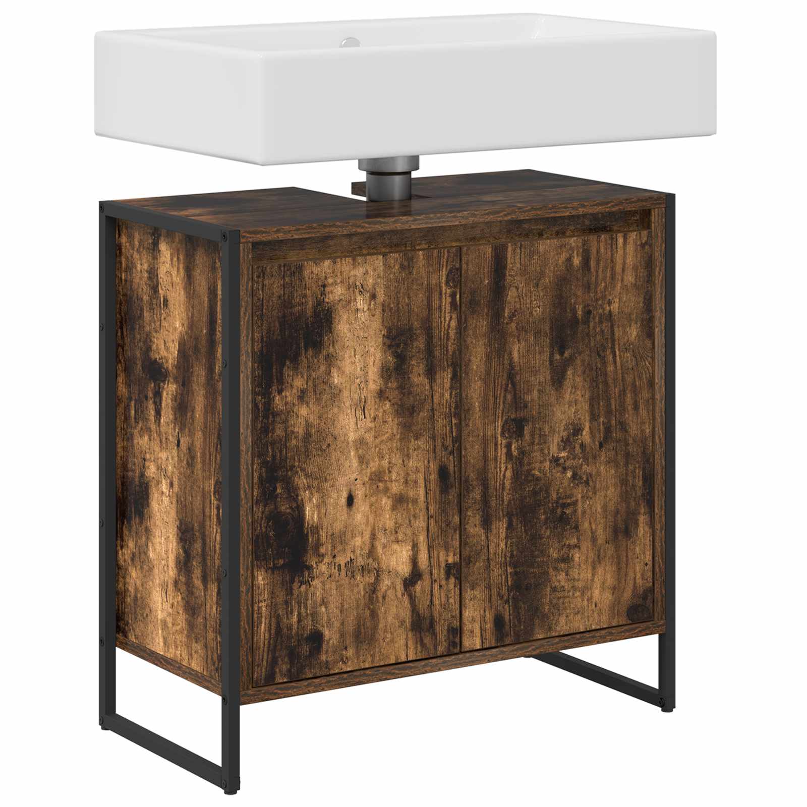 Dulap de Baie Stejar fumuriu 60 x 30 x 60 cm Lemn compozit GartenMobel Dekor