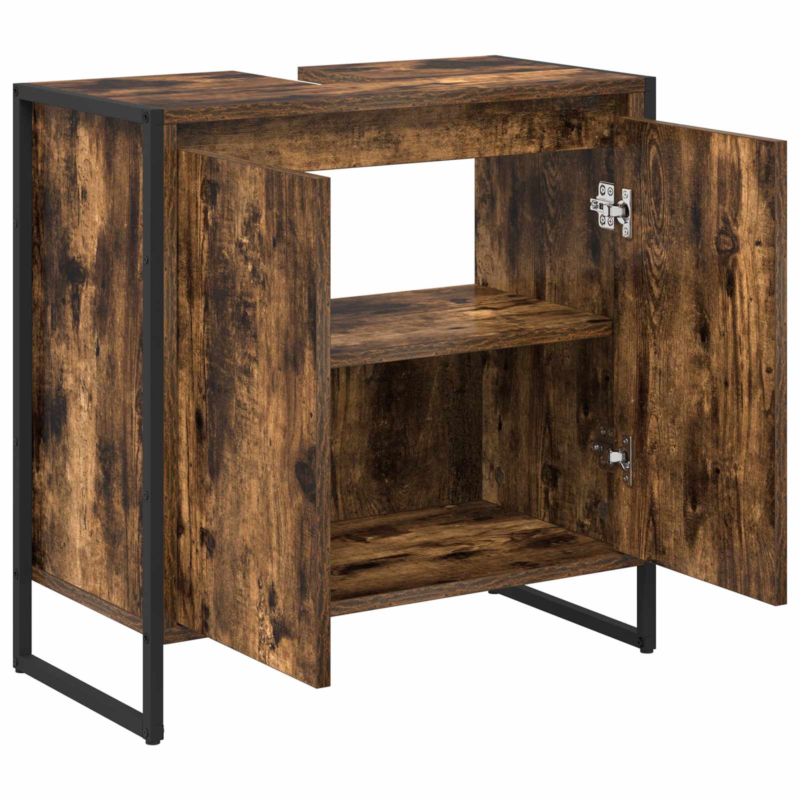 Dulap de Baie Stejar fumuriu 60 x 30 x 60 cm Lemn compozit GartenMobel Dekor