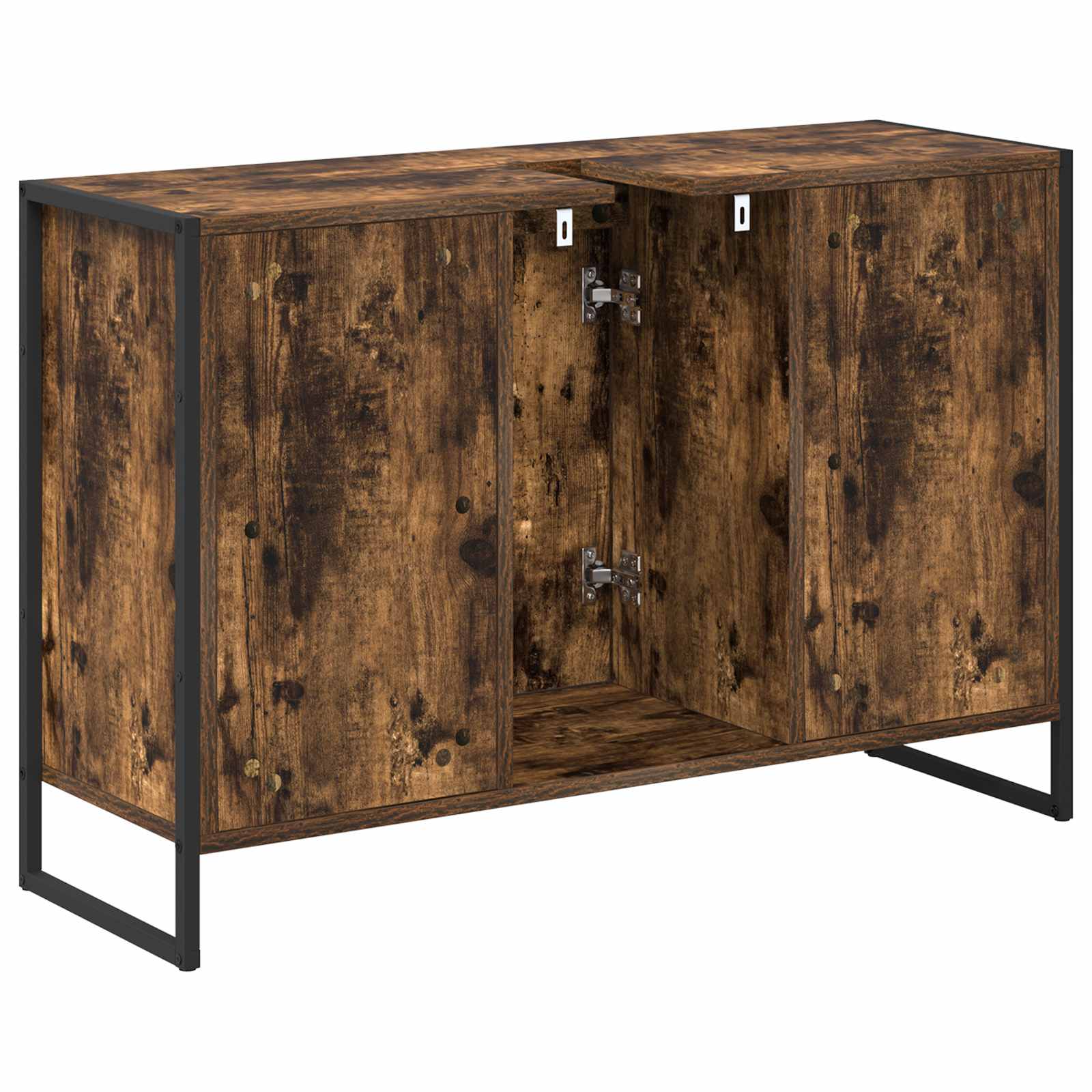 Dulap de Baie Stejar fumuriu 90 x 30 x 60 cm Lemn compozit GartenMobel Dekor