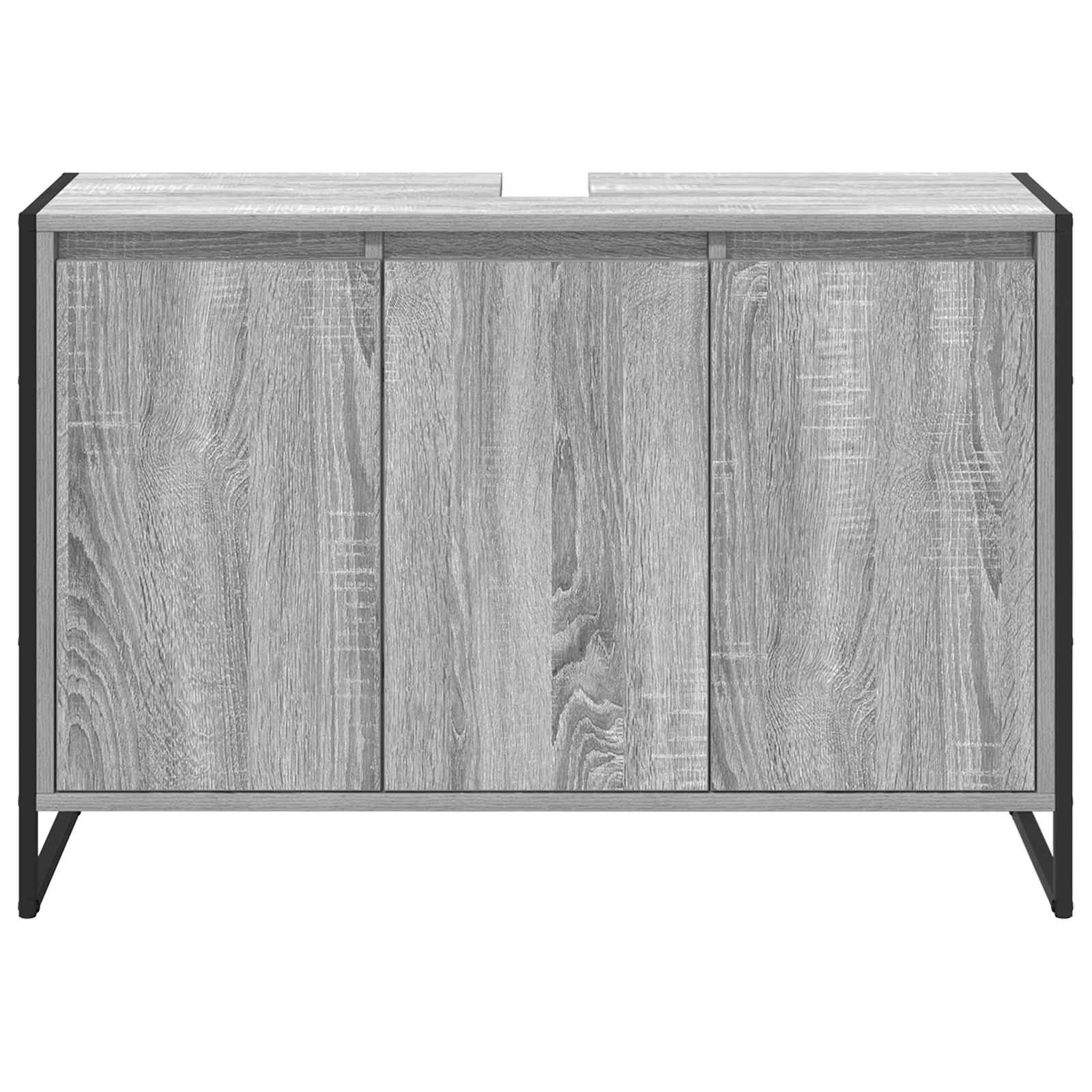 Dulap de Baie cu ușă Gri Sonoma 90 x 30 x 60 cm Lemn compozit GartenMobel Dekor