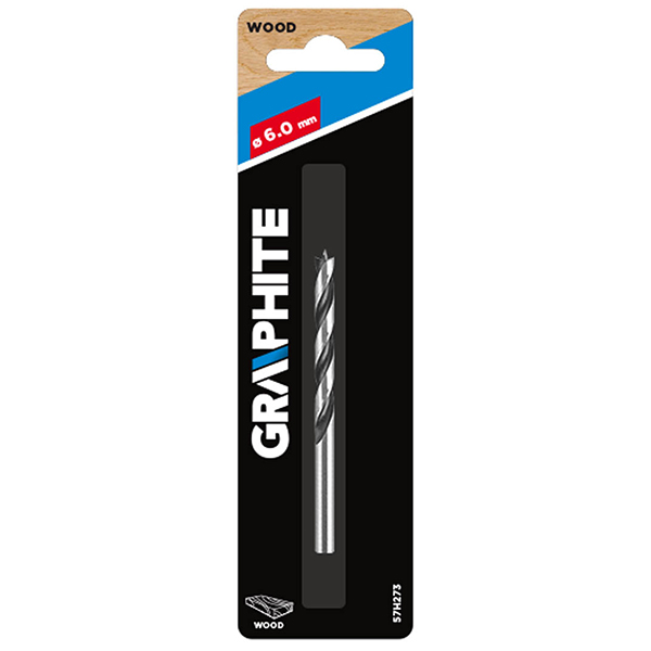 Burghiu pentru lemn 6x90mm GRAPHITE 57H273 HardWork ToolsRange