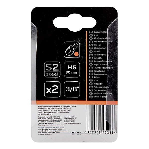 Set biti hexanali H5X30mm, 3/8