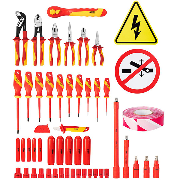 Set scule izolate VDE pentru repararea masinilor electrice si hibride 51 piese NEO TOOLS 01-312 HardWork ToolsRange