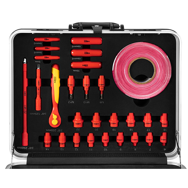 Set scule izolate VDE pentru repararea masinilor electrice si hibride 51 piese NEO TOOLS 01-312 HardWork ToolsRange