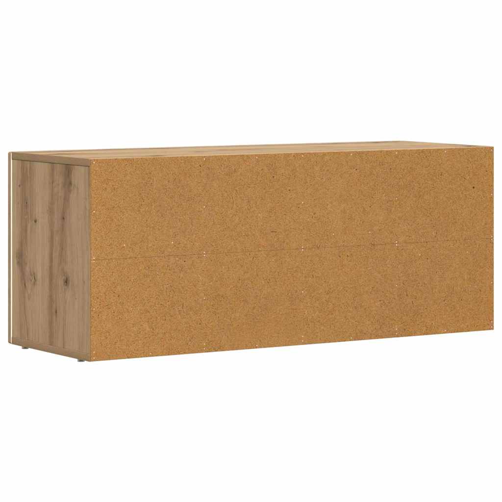 Cabinet TV Stejar Artizanal 100 x 35 x 40 cm Lemn compozit GartenMobel Dekor