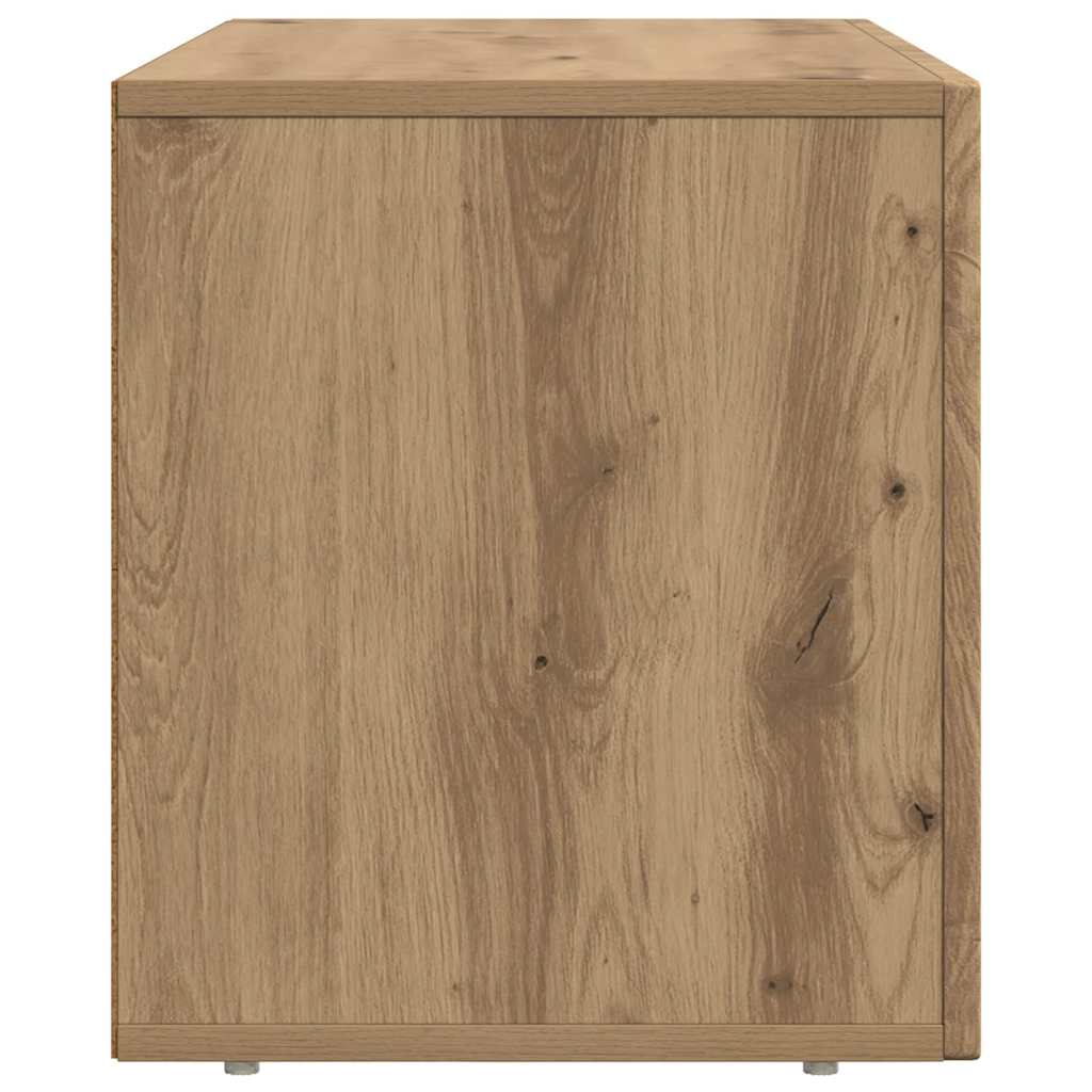 Cabinet TV Stejar Artizanal 80 x 35 x 40 cm Lemn compozit GartenMobel Dekor