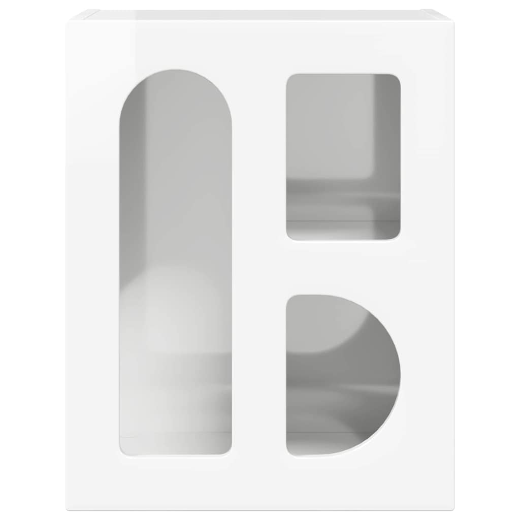 Noptieră 2 pcs Alb lucios 40 x 35 x 50 cm Lemn compozit GartenMobel Dekor