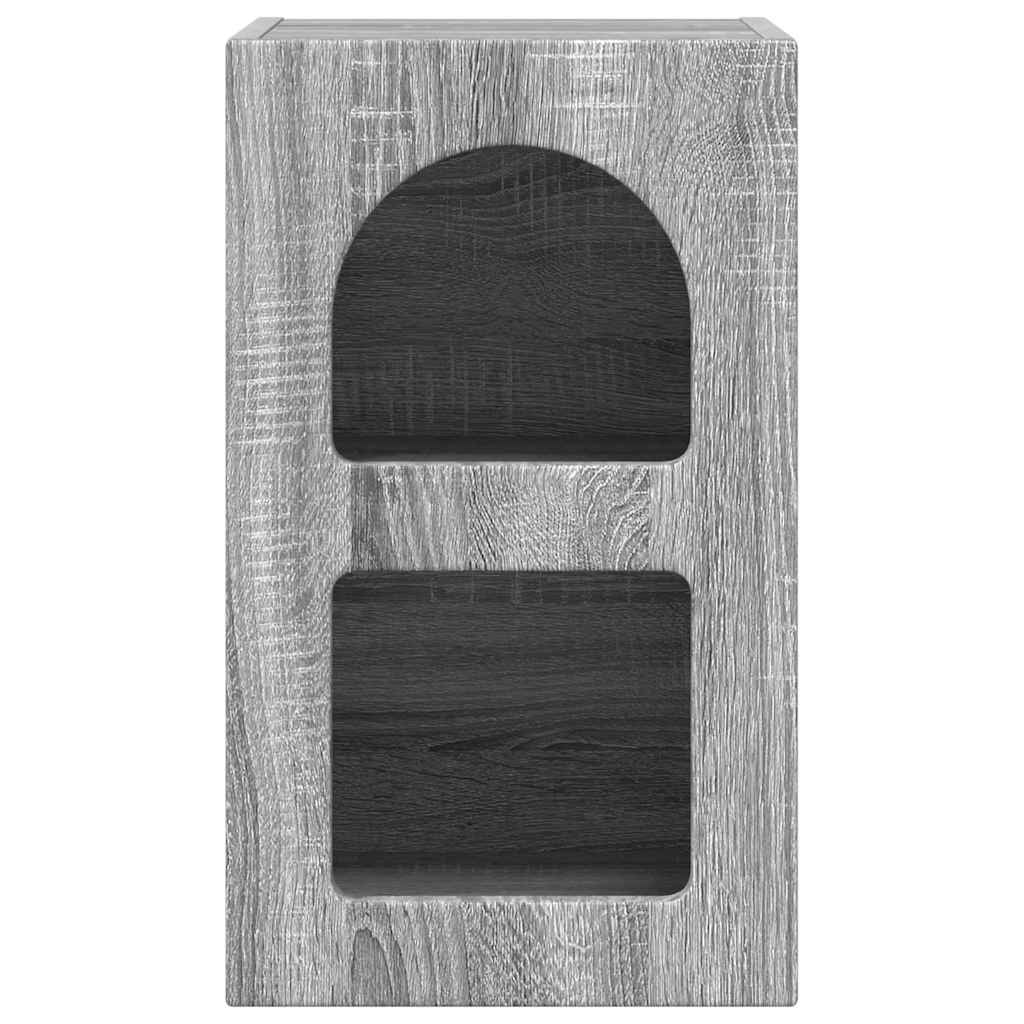 Noptieră 2 pcs Gri Sonoma 29.5 x 35 x 50 cm Lemn compozit GartenMobel Dekor