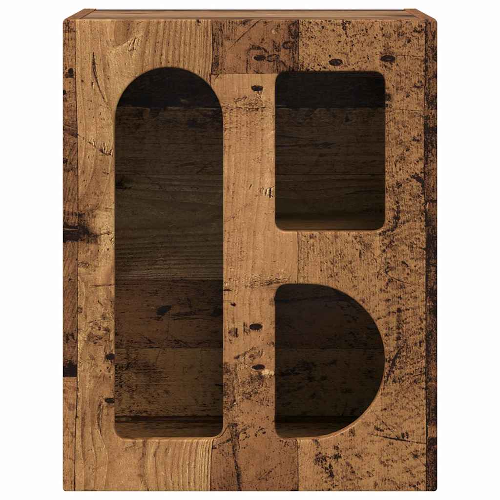 Noptieră 2 pcs Lemn vechi 40 x 35 x 50 cm Lemn compozit GartenMobel Dekor