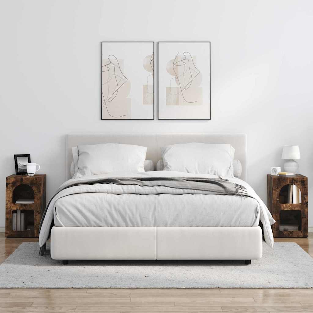 Noptieră 2 pcs Stejar fumuriu 29.5 x 35 x 50 cm Lemn compozit GartenMobel Dekor