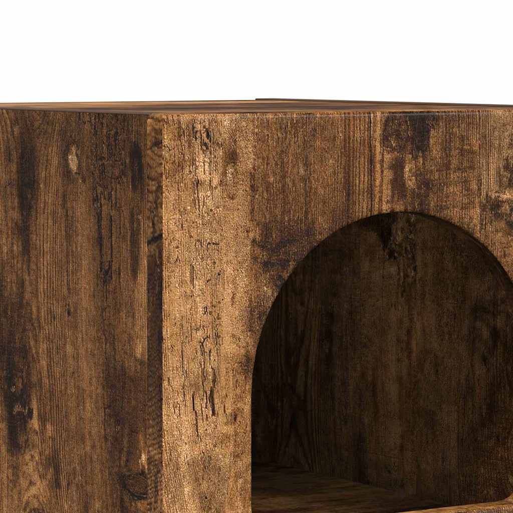 Noptieră 2 pcs Stejar fumuriu 29.5 x 35 x 50 cm Lemn compozit GartenMobel Dekor