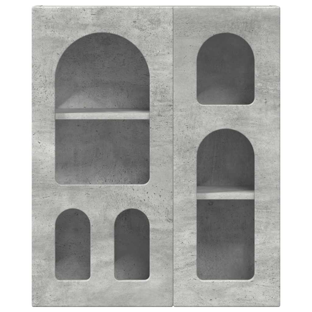 Dulap suspendat Gri din beton 59 x 20 x 71.5 cm Lemn compozit GartenMobel Dekor