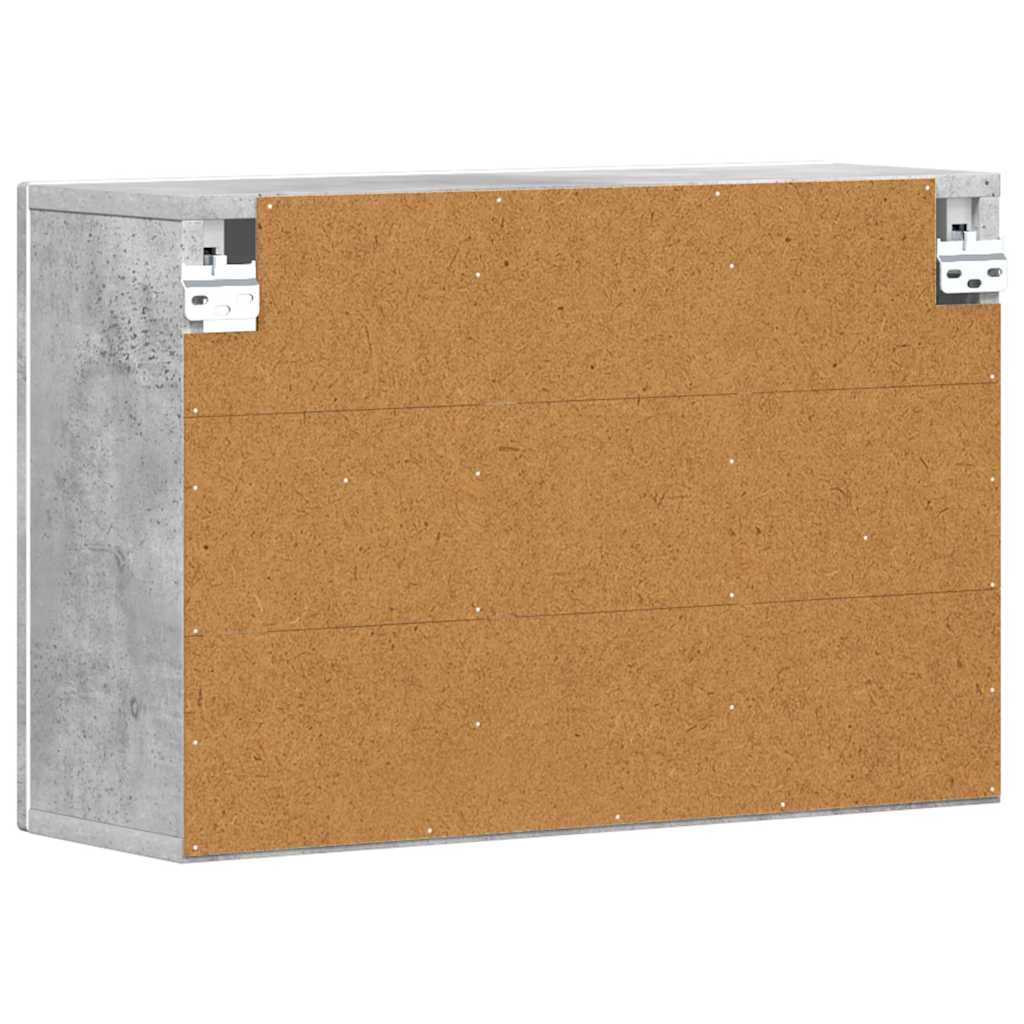 Dulap suspendat Gri din beton 60 x 20 x 40 cm Lemn compozit GartenMobel Dekor