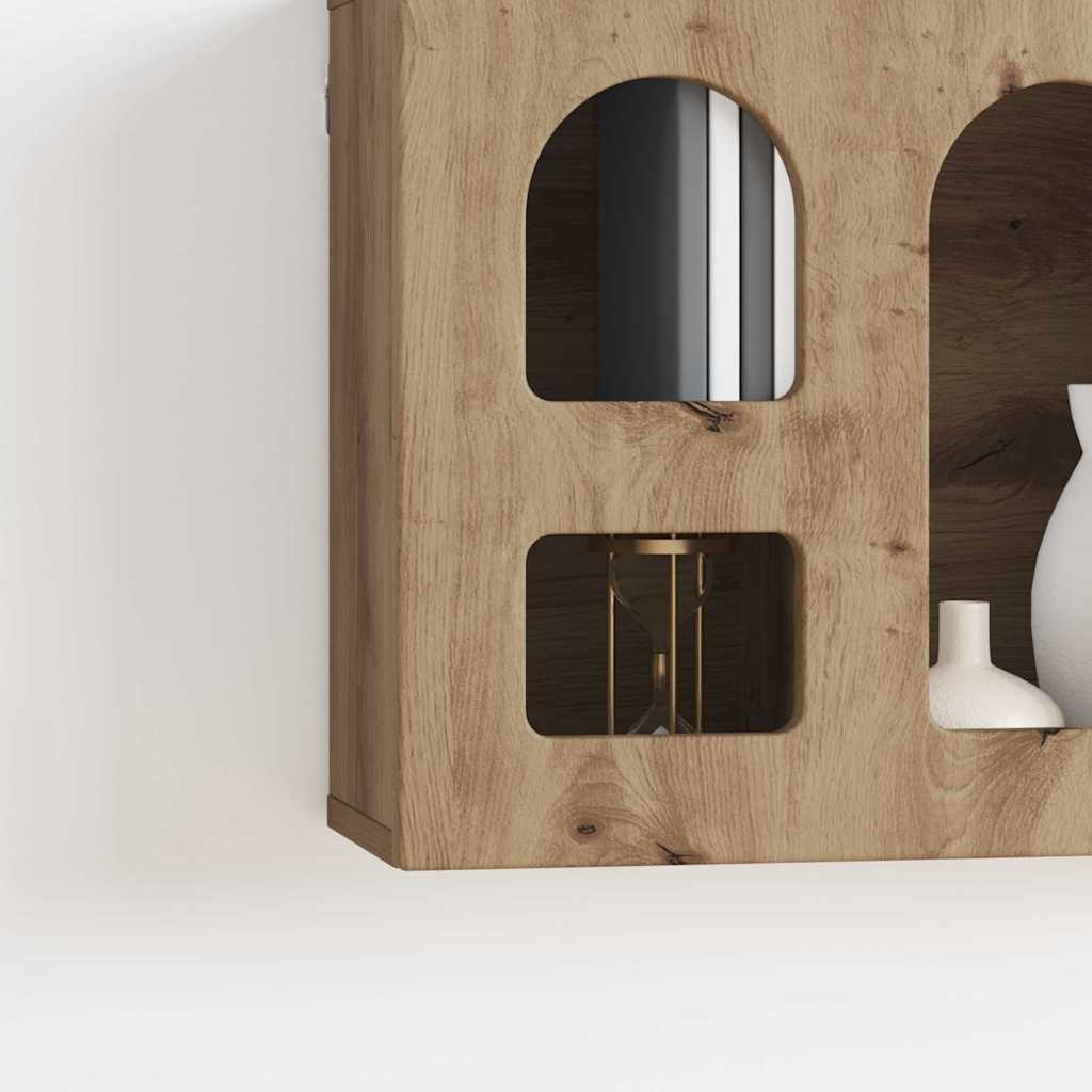 Dulap suspendat Stejar Artizanal 60 x 20 x 40 cm Lemn compozit GartenMobel Dekor