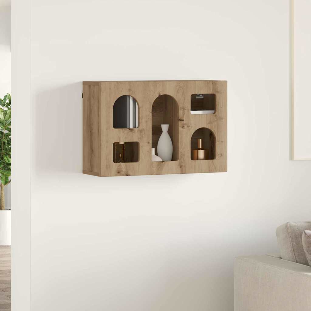 Dulap suspendat Stejar Artizanal 60 x 20 x 40 cm Lemn compozit GartenMobel Dekor