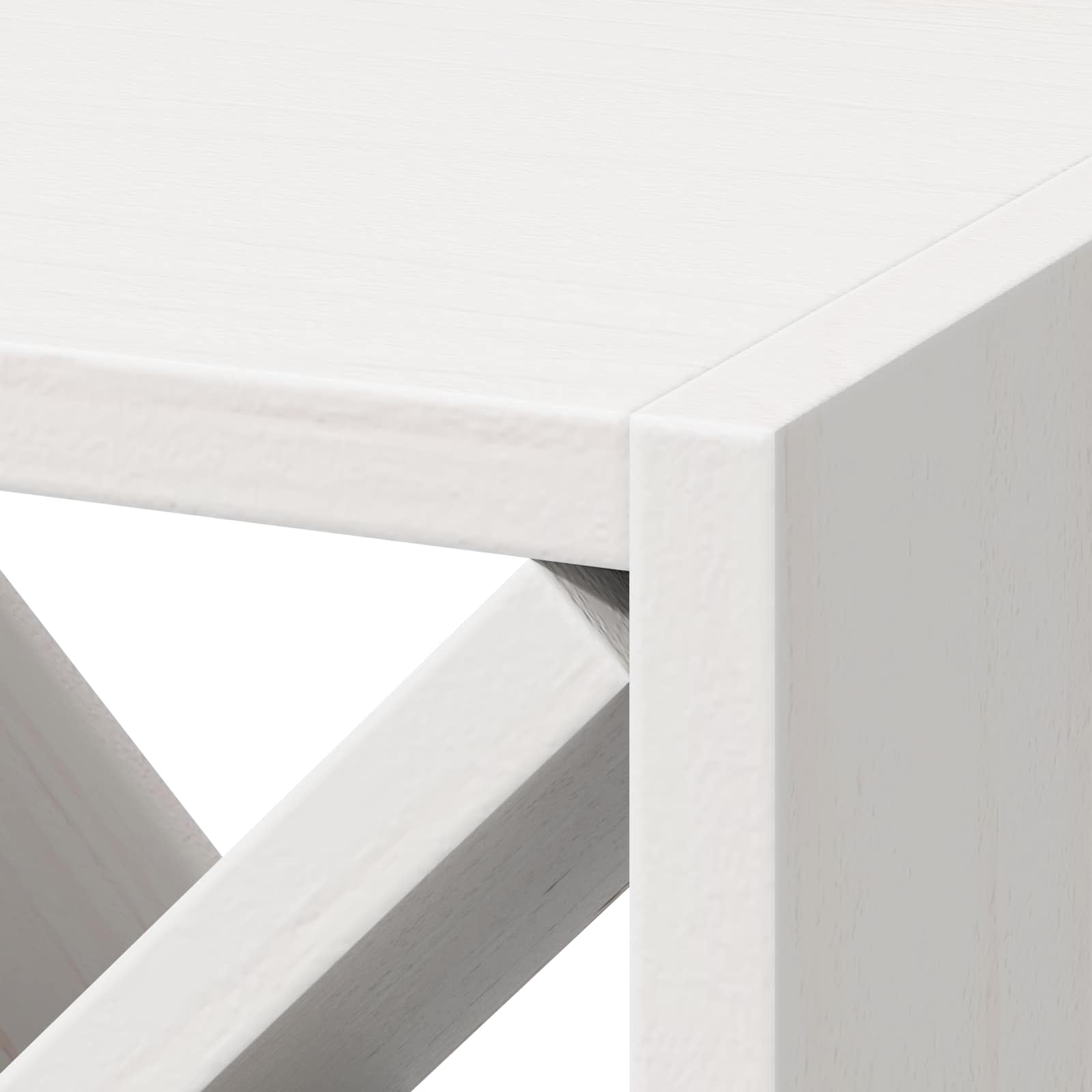 Raft pentru vin 2 pcs Alb 62 x 25 x 62 cm Lemn de pin masiv GartenMobel Dekor