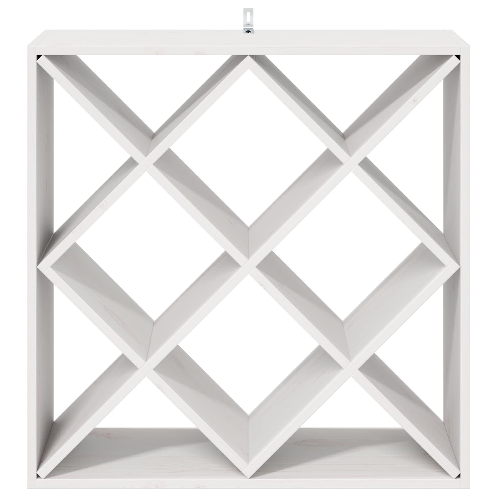 Raft pentru vin 2 pcs Alb 62 x 25 x 62 cm Lemn de pin masiv GartenMobel Dekor